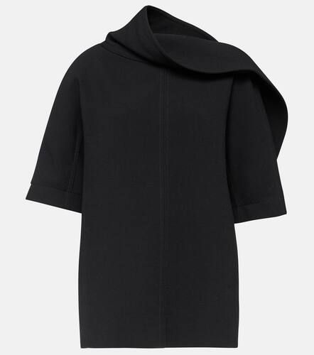 Draped virgin wool crÃªpe top - Bottega Veneta - Modalova