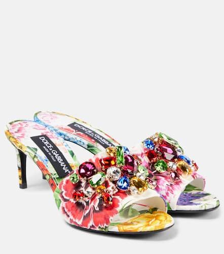 Mules Kiera de brocado adornados - Dolce&Gabbana - Modalova