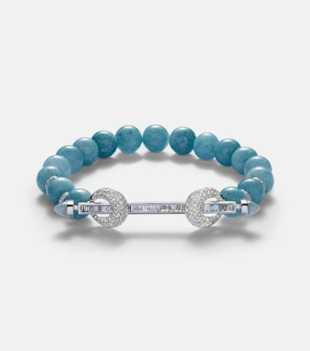 Chakra 18kt white gold bracelet with aquamarines and diamonds - Ananya - Modalova