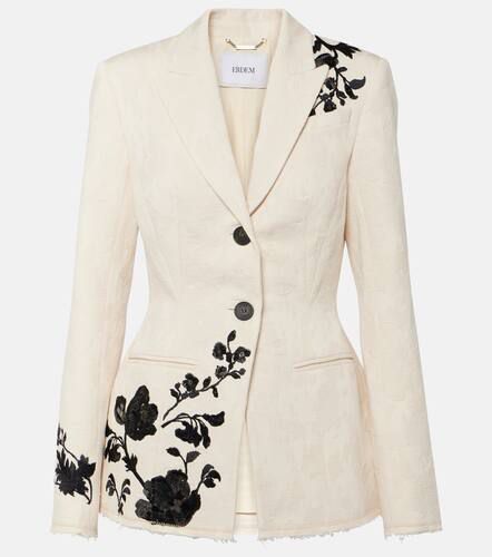 Blazer in jacquard di cotone con ricami - Erdem - Modalova