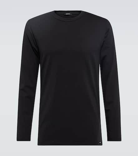 Long-sleeve cotton-blend T-shirt - Tom Ford - Modalova