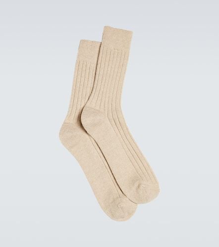 Ribbed-knit cashmere-blend socks - Auralee - Modalova