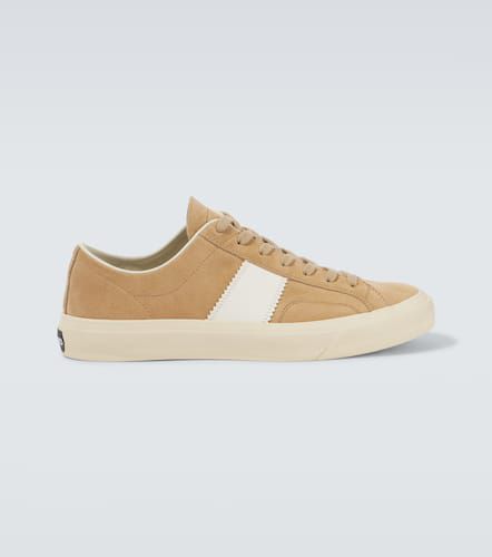 Cambridge leather-trimmed suede sneakers - Tom Ford - Modalova