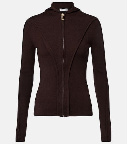 Wool-blend jersey zip-up hoodie - Victoria Beckham - Modalova