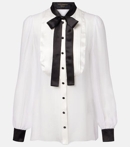 Blusa de seda translúcida - Dolce&Gabbana - Modalova