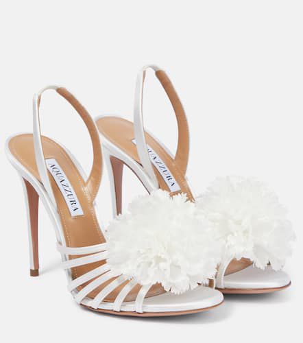 Verzierte Sandalen Love Carnation aus Satin - Aquazzura - Modalova