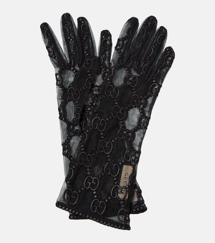 Gucci GG embroidered tulle gloves - Gucci - Modalova