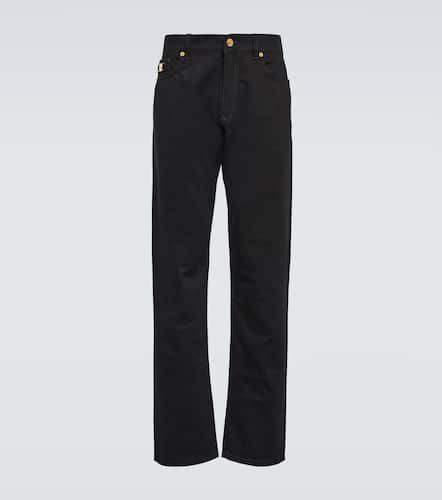 Embellished mid-rise straight jeans - Versace - Modalova