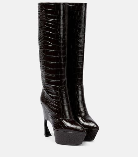 Plateaustiefel aus Leder - Victoria Beckham - Modalova