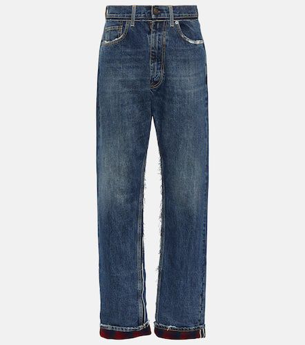 Checked-detail straight jeans - Maison Margiela - Modalova