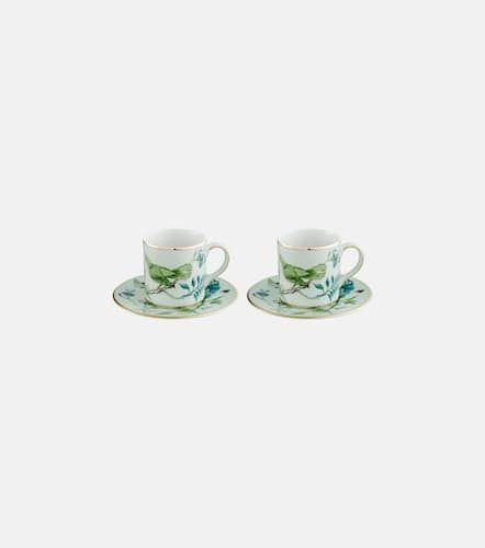 Set de 2 tazas de expreso y platillos Secret Garden - Aquazzura Casa - Modalova