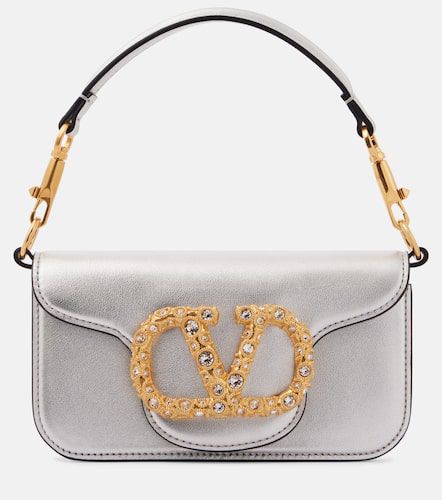 Schultertasche Locò Small aus Metallic-Leder - Valentino Garavani - Modalova