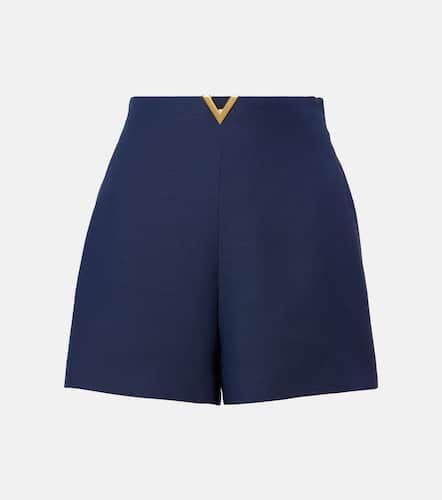 VLogo high-rise Crepe Couture shorts - Valentino - Modalova