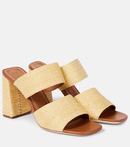 Skylar raffia and leather mules - Staud - Modalova