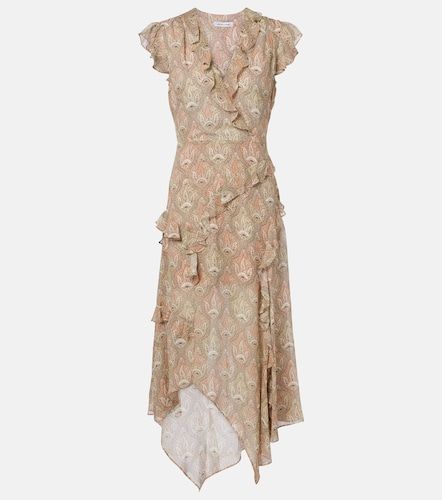 Avenel printed ruffled silk midi dress - Veronica Beard - Modalova