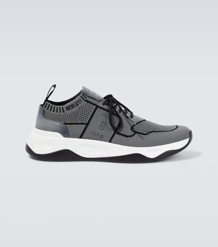 Shadow knitted and leather sneakers - Berluti - Modalova