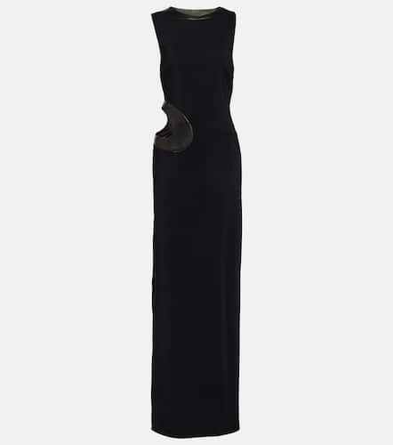 Cutout leather-trimmed gown - Tom Ford - Modalova