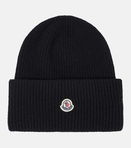 Gorro de lana virgen con logo - Moncler - Modalova