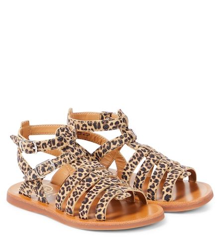 Plagette Gladiator leopard-print sandals - Pom d'Api - Modalova