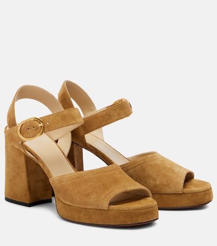 Sandali Fawcette 100 in suede con plateau - Valentino Garavani - Modalova