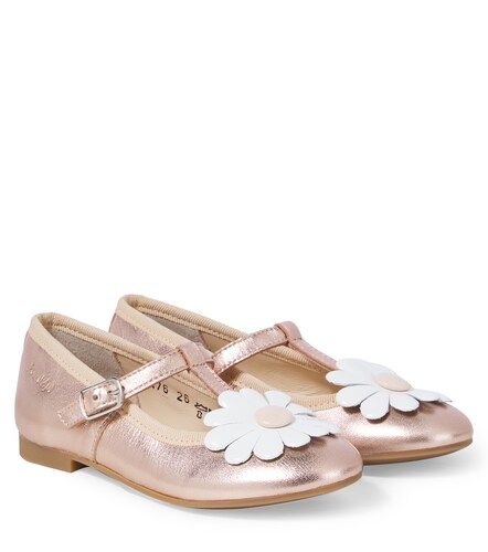 Dory Flo metallic leather ballet flats - Pom d'Api - Modalova