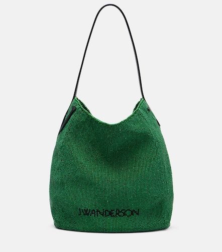 Borsa a spalla Bulb Small con perline e pelle - JW Anderson - Modalova