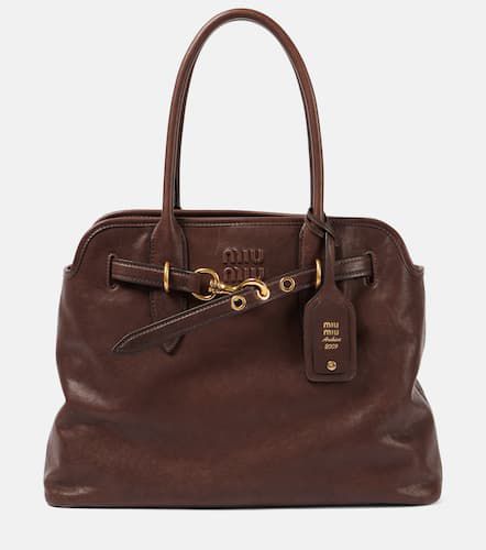 Adventure Large leather shoulder bag - Miu Miu - Modalova