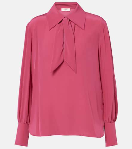 Chloé Blusa in seta crêpe de chine con fiocco - Chloe - Modalova