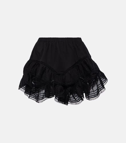 Gisele lace-trimmed ruffled cotton shorts - Marant Etoile - Modalova