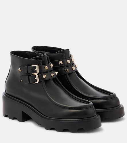 Ankle Boots Rockstud aus Leder - Valentino Garavani - Modalova