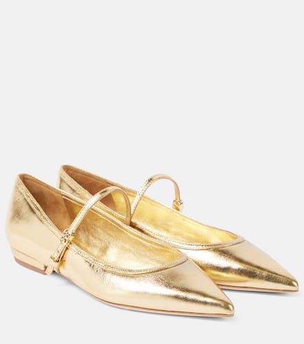 Mary-Jane-Ballerinas aus Metallic-Leder - Tory Burch - Modalova