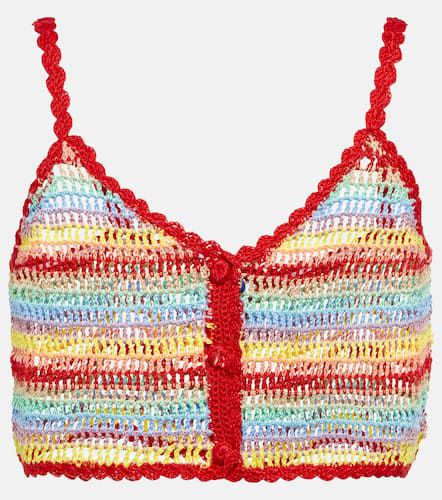 Striped crochet crop top - Anna Kosturova - Modalova