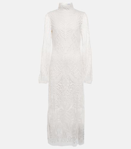 Bridal Borghese backless lace midi dress - Galvan - Modalova