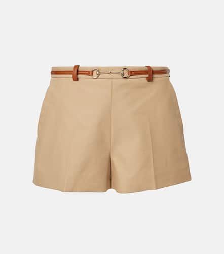 Shorts de dril de algodón con Horsebit - Gucci - Modalova