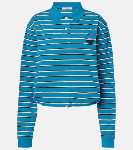 Logo striped cotton polo shirt - Prada - Modalova
