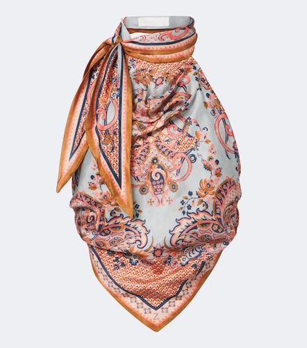 Crop top Aster de seda estampado - Zimmermann - Modalova