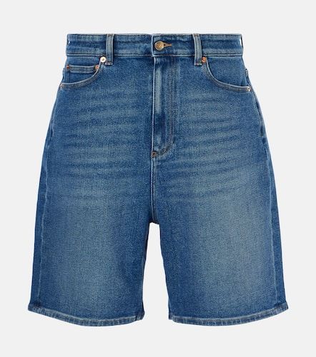 Bermudas de denim con ribete de piel - Valentino - Modalova