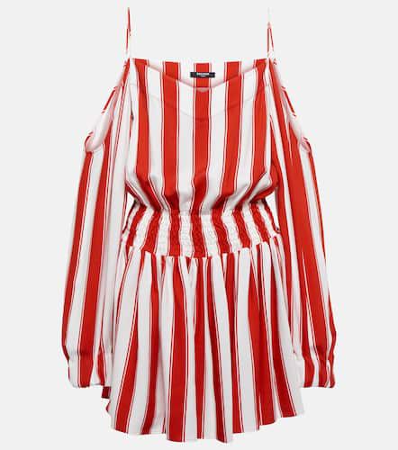 Striped off-shoulder minidress - Balmain - Modalova