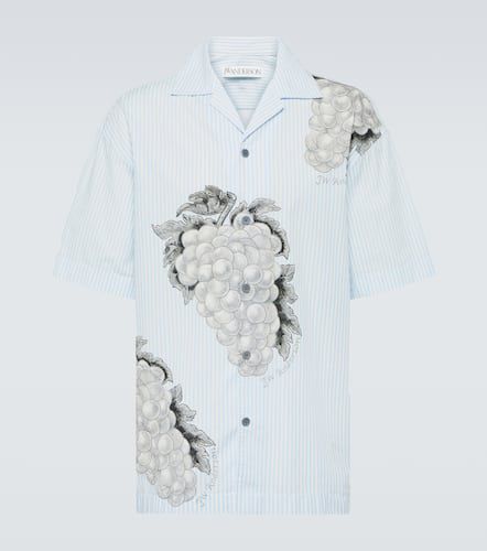 Striped printed cotton poplin shirt - JW Anderson - Modalova