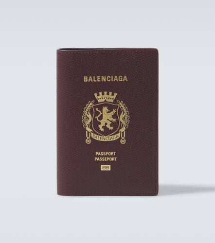 Funda para pasaporte de piel con logo - Balenciaga - Modalova