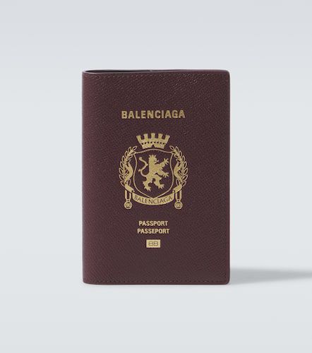 Logo leather passport holder - Balenciaga - Modalova