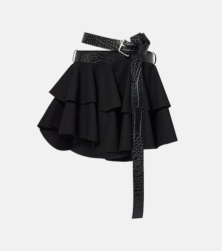 Minifalda de algodón con volantes y cinturón - Loewe - Modalova