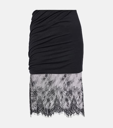 The Attico Lace-trimmed miniskirt - The Attico - Modalova