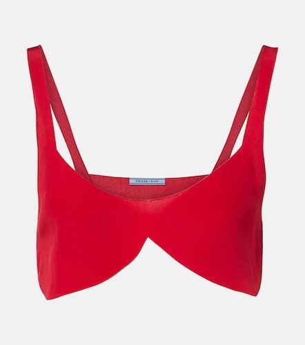 Prada Silk crepe de chine bra top - Prada - Modalova
