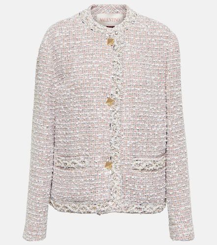 Rockstud cotton-blend bouclÃ© jacket - Valentino - Modalova