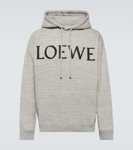 Loewe Logo cotton jersey hoodie - Loewe - Modalova