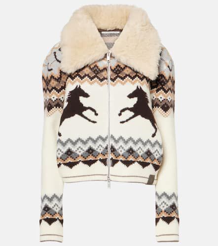 Bomberjacke aus Schurwolle mit Faux Shearling - Stella McCartney - Modalova