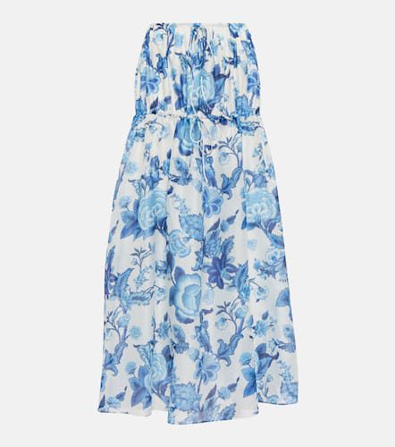 Floral cotton and silk maxi skirt - SIR - Modalova