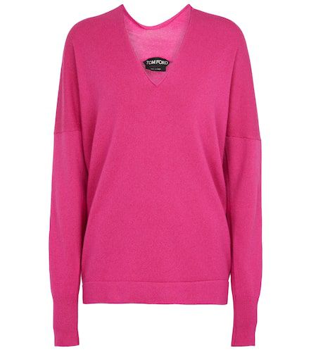 Cashmere and cotton V-neck sweater - Tom Ford - Modalova