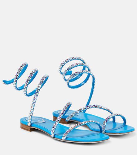 Crystal-embellished satin sandals - Rene Caovilla - Modalova